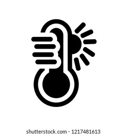 Summer temperature icon. Trendy Summer temperature logo concept on white background from Summer collection. Suitable for use on web apps, mobile apps and print media.