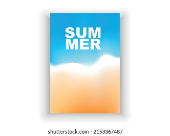 Summer. Template for flyer.Vector graphics.