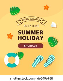 Summer template illustration