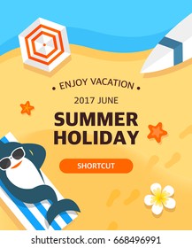 Summer template illustration