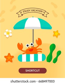 Summer template illustration