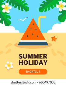 Summer template illustration