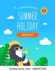 Summer template illustration