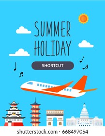 Summer template illustration