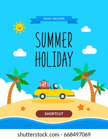 Summer template illustration