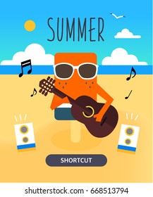 Summer template illustration