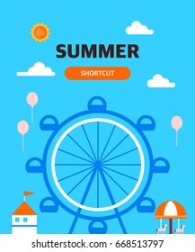 Summer template illustration