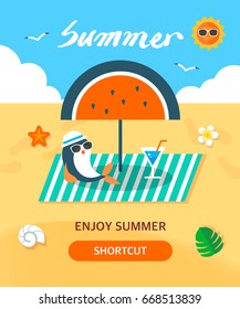 Summer template illustration
