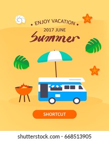 Summer template illustration