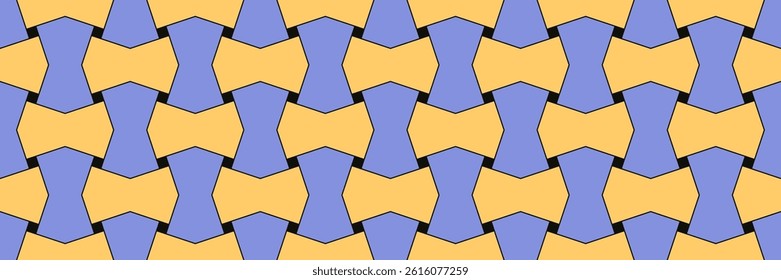 Summer Tessellation, Geometric seamless Pattern