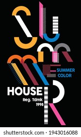 texto de verano ilustración de diseño creativo para afiches, camisetas, etc