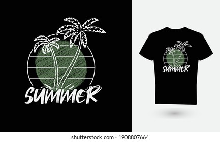 Summer text graphic vector illustration perfect for T-shirt designs, hoodies, etc.