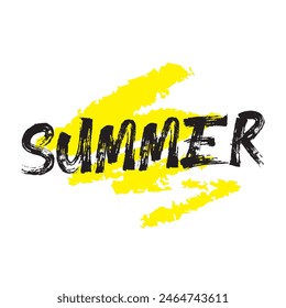 texto de verano sobre fondo blanco.
