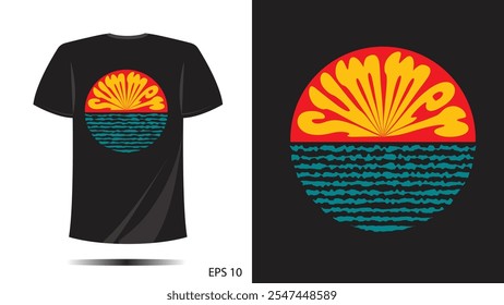 summer text Vector illustrations. For t-shirt tee prints and other uses