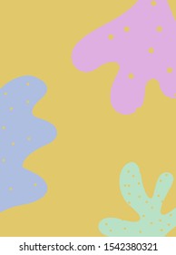 Summer texture with abstract brush strokes, freehand bright colors geometric elements, shapes. Aesthetic contemporary collage. Trendy set design
