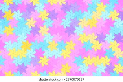 Summer texture from flowers. Wrapping paper. Seamless pattern.