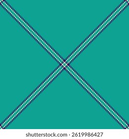 Summer texture pattern seamless, bedding fabric tartan textile. Book check plaid vector background in teal and violet colors palette.