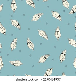 Summer texture sea shell pattern, summer mood. Costal design for your perfect holiday.