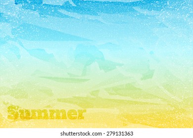 summer textured abstract background, sand, sea, sky, vector background
