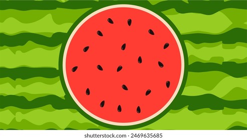 summer theme background and fresh food or fruit watermelon with bright color concept. high quality eps file