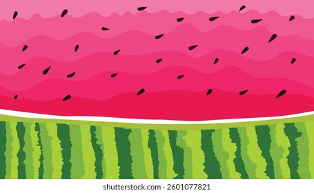 Summer theme background. fresh fruit watermelon. watermelon realistic texture background. watermelon skin striped seamless pattern. fruit summer texture