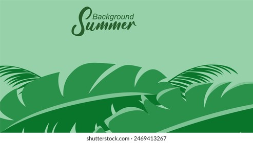 Fondo de pantalla de fondo de tema de verano, diseño de patrón de hojas de la naturaleza de lujo, diseño de hojas arregladas para tela, estampados, cubiertas, Anuncios e invitaciones, Ilustración vectorial.
