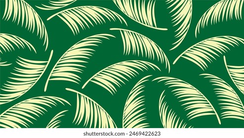 Summer theme background wallpaper, luxury nature leaf pattern design, arranged leaves design for fabric, prints, covers, banners and invitations, Vector illustration.