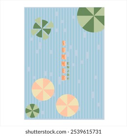The summer theme cover of front book or poster.
