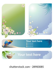 summer theme illustration for banner of header