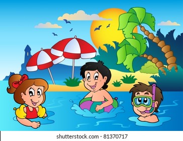 Summer theme image 2 - vector illustration.