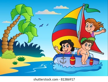 Summer theme image 5 - vector illustration.