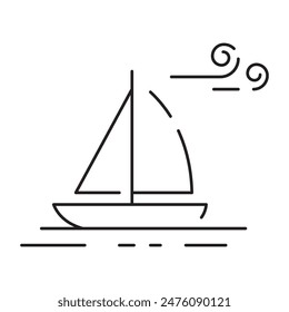 Summer theme line icon. Vacation and travel sign. Tour and travel outline icon vector illustration
