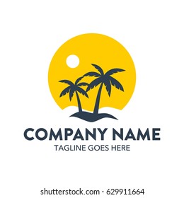 Summer Theme Logo Template