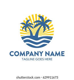 Summer Theme Logo Template