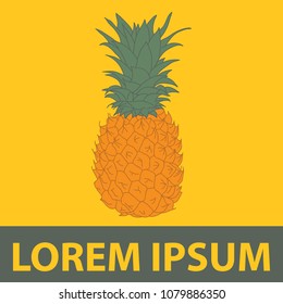 summer theme, pineapple logo