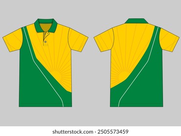 Summer theme polo shirt mock up vector set uniform apparel jersey