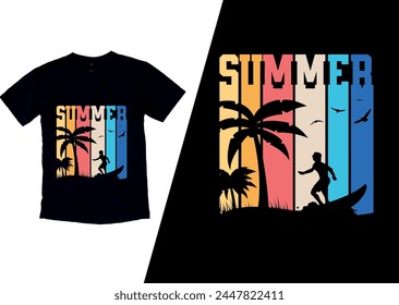 Summer theme, slogan graphics, and illustrations with patches for t-shirts and other uses.