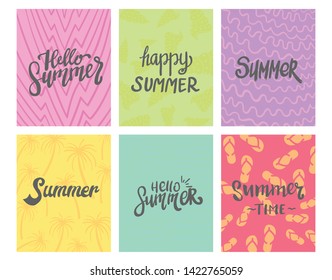 summer theme typography with colorful background design