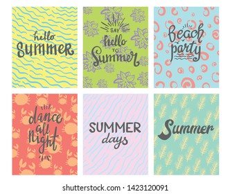 summer theme typography with colorful background design