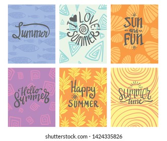 summer theme typography with colorful background design
