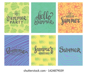 summer theme typography with colorful background design