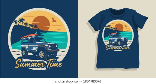 Summer themed collection t-shirt design