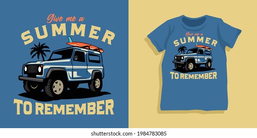 Summer themed collection t-shirt design