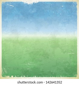 Summer themed grungy retro abstract vector background