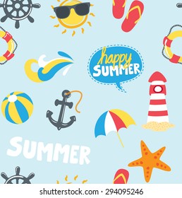 summer themed icons background