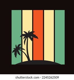 Diseño de ilustraciones con temática veraniega. Adecuado para camisetas, logotipos u otros.