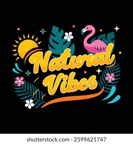 Summer themed vector T-shirt design