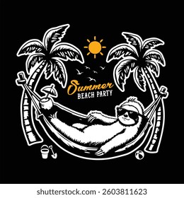Summer themed vector T-shirt design