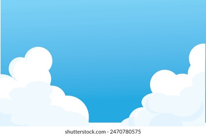 Summer thunder cloud illustration background