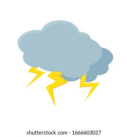 Summer thunderstorms. Storm clouds. Isolated vector illustration